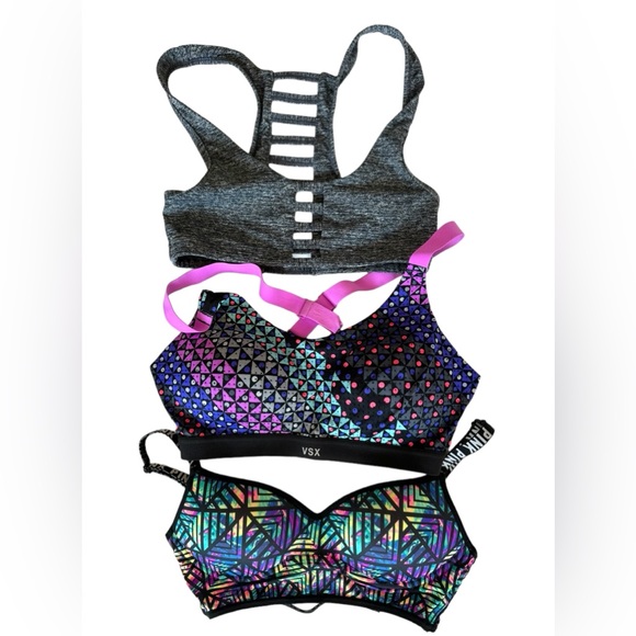 Bundle of 3 bras VS Pink Sport Victoria’s Secret XS/S 32D - Picture 1 of 6
